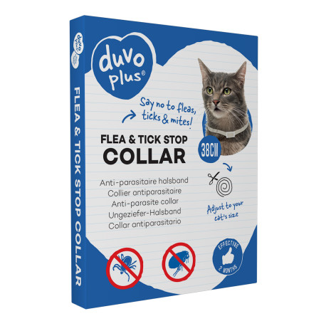 Colar antiparasitário para gatos de 38 cm Puce & Tique Stop