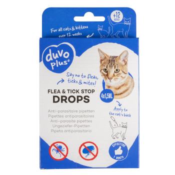 Pipetas antiparasitárias para gatos Puce & tique stop 4x1,5ml