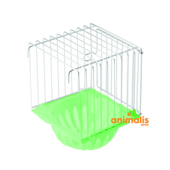 Nido verde con supporto in metallo - 12 x 11 x 16 cm