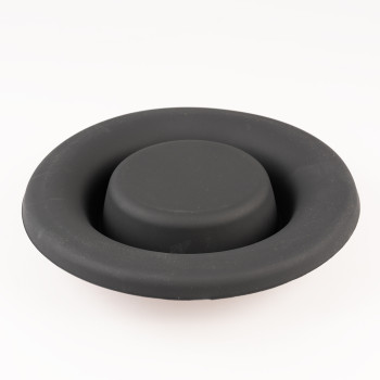 Comedouro antiderramamento de silicone preto - 420ml - Ø14,3cm